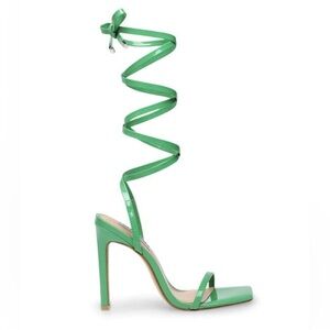 Green Strappy High Heel Sandals